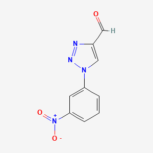 molecular formula C9H6N4O3 B12084433 1-(3-Nitrophenyl)-1H-1,2,3-triazole-4-carbaldehyde 