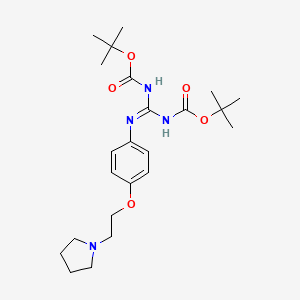 CarbaMic acid, N-[[[(1,1-diMethylethoxy)carbonyl]aMino][[4-[2-(1-pyrrolidinyl)ethoxy]phenyl]aMino]Methylene]-, 1,1-diMethylethyl ester, [N(Z)]-