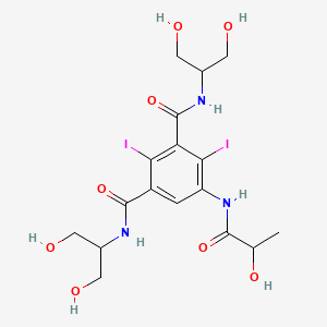 1-N,3-N-bis(1,3-dihydroxypropan-2-yl)-5-(2-hydroxypropanoylamino)-2,4-diiodobenzene-1,3-dicarboxamide