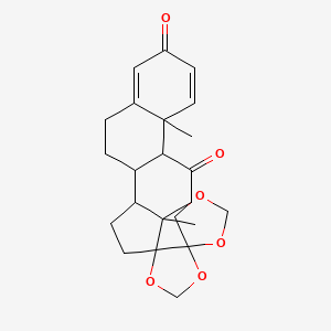 Pregna-1,4-diene-3,11-dione, 17,20:20,21-bis[methylenebis(oxy)]-