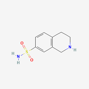 molecular formula C9H12N2O2S B1208489 1,2,3,4-四氢异喹啉-7-磺酰胺 CAS No. 31404-61-2