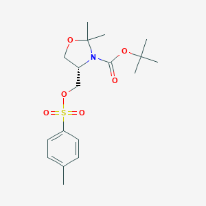 molecular formula C18H27NO6S B120850 ((S)-3-(Tert-butoxycarbonyl)-2,2-dimethyloxazolidin-4-YL)methyl 4-methylbenzenesulfonate CAS No. 140645-28-9