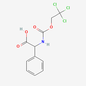 molecular formula C11H10Cl3NO4 B12085015 Phenyl(((2,2,2-trichloroethoxy)carbonyl)amino)acetic acid CAS No. 59510-79-1