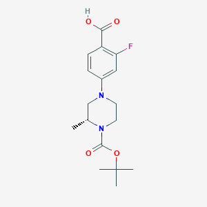 (R)-4-(4-(tert-butoxycarbonyl)-3-methylpiperazin-1-yl)-2-fluorobenzoic acid