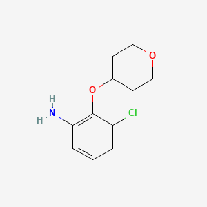 3-Chloro-2-((tetrahydro-2H-pyran-4-yl)oxy)aniline