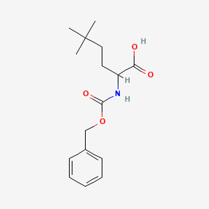 molecular formula C16H23NO4 B12085072 2-{[(Benzyloxy)carbonyl]amino}-5,5-dimethylhexanoic acid 