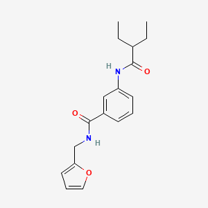 molecular formula C18H22N2O3 B1208516 3-[(2-乙基-1-氧代丁基)氨基]-N-(2-呋喃甲基)苯甲酰胺 