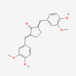 molecular formula C21H20O5 B1208521 2,5-Bis[(4-hydroxy-3-methoxyphenyl)methylidene]-1-cyclopentanone 