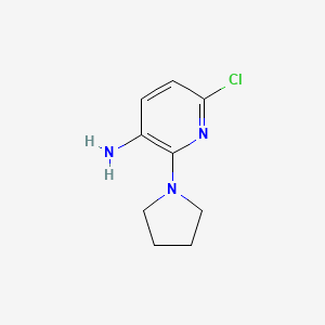 molecular formula C9H12ClN3 B12085315 6-Chloro-2-(pyrrolidin-1-yl)pyridin-3-amine 