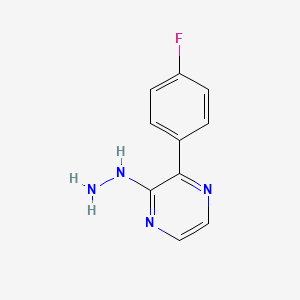 molecular formula C10H9FN4 B12085321 2-(4-Fluorophenyl)-3-hydrazinylpyrazine 