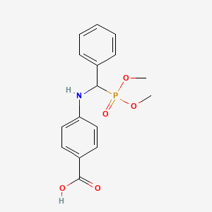 molecular formula C16H18NO5P B1208550 4-[[Dimethoxyphosphoryl(phenyl)methyl]amino]benzoic acid 