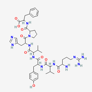 molecular formula C45H64N12O9 B12085516 (Val4)-Angiotensin III H-Arg-Val-Tyr-Val-His-Pro-Phe-OH 