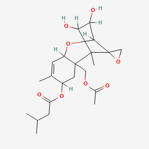 molecular formula C22H32O8 B1208552 Trichothec-9-ene-3,4,8,15-tetrol, 12,13-epoxy-, 15-acetate 8-(3-methylbutanoate), (3alpha,4beta,8alpha)- 