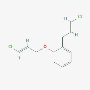 molecular formula C12H12Cl2O B12085527 Benzene, 1-(3-chloro-2-propenyloxy)-2-(3-chloro-2-propenyl)- 