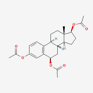 molecular formula C24H30O6 B1208559 Estra-1,3,5(10)-triene-3,6beta,17beta-triol triacetate CAS No. 6944-48-5