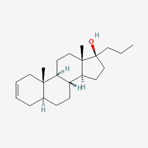 molecular formula C22H36O B1208560 17-Propyl-5alpha-androst-2-en-17beta-ol CAS No. 7148-38-1