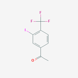 molecular formula C9H6F3IO B12085602 3'-Iodo-4'-(trifluoromethyl)acetophenone CAS No. 1823494-65-0