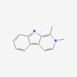 molecular formula C13H12N2 B1208564 2H-Pyrido(3,4-b)indole, 1,2-dimethyl- CAS No. 6801-22-5