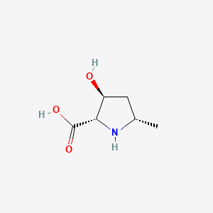 molecular formula C6H11NO3 B1208569 3-Hydroxy-5-methylproline CAS No. 55137-75-2