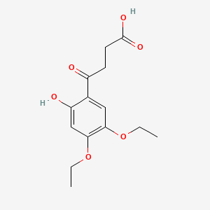 molecular formula C14H18O6 B1208570 3-(2'-Hydroxy-4',5'-diethoxybenzoyl)propionic acid CAS No. 63213-45-6