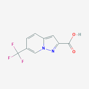 molecular formula C9H5F3N2O2 B12085717 6-(Trifluoromethyl)pyrazolo[1,5-a]pyridine-2-carboxylic acid 