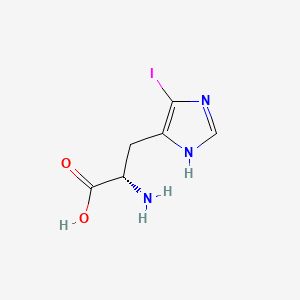 molecular formula C6H8IN3O2 B1208576 5-碘-L-组氨酸 CAS No. 40649-71-6
