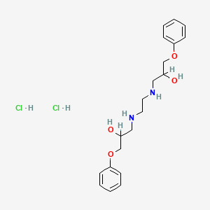 molecular formula C20H30Cl2N2O4 B1208586 N,N'-Bis(2-hydroxy-3-phenoxypropyl)ethylenediamine dihydrochloride CAS No. 35607-13-7