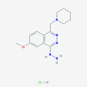 molecular formula C15H22ClN5O B1208589 7-Methoxy-4-piperazinomethyl-1-hydrazinophthalazine CAS No. 71065-12-8