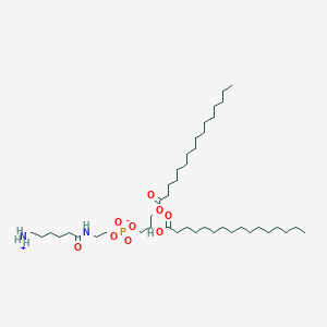 molecular formula C43H85N2O9P B12085904 1,2-dipalmitoyl-sn-glycero-3-phosphoethanolamine-N-(hexanoylamine) 