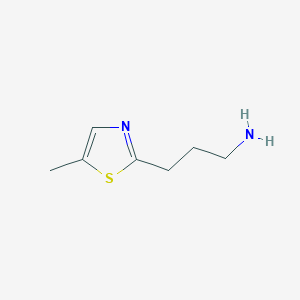 molecular formula C7H12N2S B12085917 3-(5-Methylthiazol-2-yl)propan-1-amine 