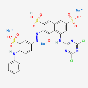 molecular formula C25H14Cl2N7Na3O10S3 B12085940 Reactive Blue 81 CAS No. 75030-18-1