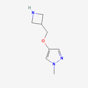 molecular formula C8H13N3O B12085941 4-[(Azetidin-3-yl)methoxy]-1-methyl-1H-pyrazole 