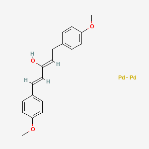 (1E,3Z)-1,5-bis(4-methoxyphenyl)penta-1,3-dien-3-ol;palladium