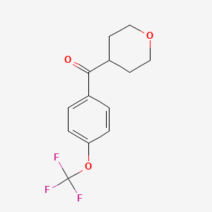 (Tetrahydro-2H-pyran-4-yl)(4-(trifluoromethoxy)phenyl)methanone