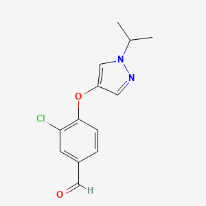 3-Chloro-4-{[1-(propan-2-yl)-1H-pyrazol-4-yl]oxy}benzaldehyde