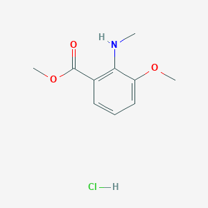 molecular formula C10H14ClNO3 B1208630 3-甲氧基-2-(甲基氨基)苯甲酸甲酯盐酸盐 CAS No. 5296-80-0