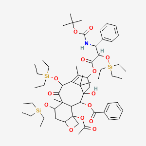 [4-Acetyloxy-1-hydroxy-10,14,17,17-tetramethyl-15-[3-[(2-methylpropan-2-yl)oxycarbonylamino]-3-phenyl-2-triethylsilyloxypropanoyl]oxy-11-oxo-9,12-bis(triethylsilyloxy)-6-oxatetracyclo[11.3.1.03,10.04,7]heptadec-13-en-2-yl] benzoate