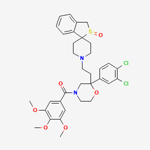 [2-(3,4-dichlorophenyl)-2-[2-(2-oxospiro[1H-2-benzothiophene-3,4'-piperidine]-1'-yl)ethyl]morpholin-4-yl]-(3,4,5-trimethoxyphenyl)methanone