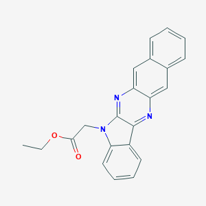 molecular formula C22H17N3O2 B1208652 (5,12,13-三氮杂-茚并[1,2-b]蒽-13-基)-乙酸乙酯 