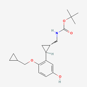 Carbamic acid, N-[[(1S,2S)-2-[2-(cyclopropylmethoxy)-5-hydroxyphenyl]cyclopropyl]methyl]-, 1,1-dimethylethyl ester