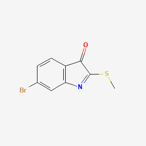 molecular formula C9H6BrNOS B1208666 3H-吲哚-3-酮，6-溴-2-(甲硫基)- 