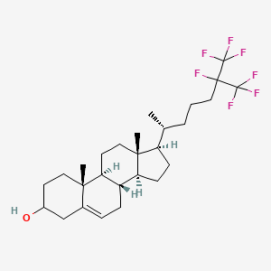 (8S,9S,10R,13R,14S,17R)-10,13-Dimethyl-17-((R)-6,7,7,7-tetrafluoro-6-(trifluoromethyl)heptan-2-yl)-2,3,4,7,8,9,10,11,12,13,14,15,16,17-tetradecahydro-1H-cyclopenta[a]phenanthren-3-ol