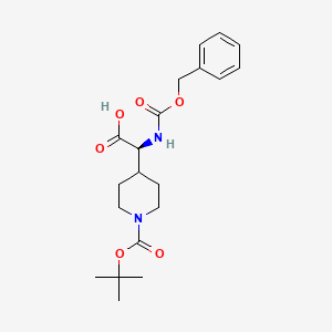 (2S)-2-(benzyloxycarbonylamino)-2-(1-tert-butoxycarbonyl-4-piperidyl)acetic acid