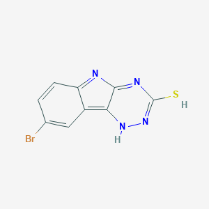 molecular formula C9H5BrN4S B012087 8-溴-5H-[1,2,4]三嗪并[5,6-b]吲哚-3-硫醇 CAS No. 103845-98-3