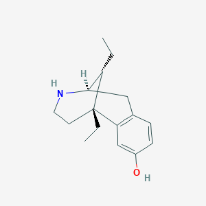 B1208701 (1R,9R,13R)-1,13-Diethyl-10-azatricyclo[7.3.1.02,7]trideca-2(7),3,5-trien-4-ol CAS No. 73574-12-6