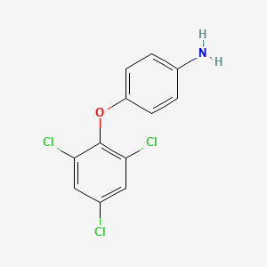 molecular formula C12H8Cl3NO B1208717 2,4,6-三氯苯基-4'-氨基苯醚 CAS No. 26306-61-6