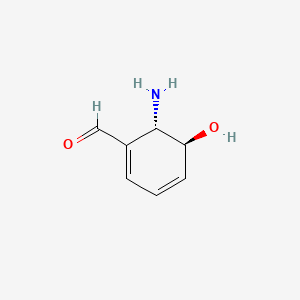 molecular formula C7H9NO2 B1208721 6-Amino-1-formyl-5-hydroxy-1,3-cyclohexadiene CAS No. 60046-57-3