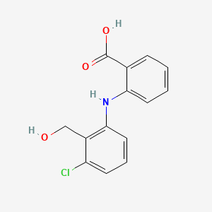 molecular formula C14H12ClNO3 B1208725 N-(2-羟甲基-3-氯苯基)蒽酸 CAS No. 77605-72-2