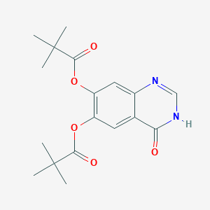 [7-(2,2-dimethylpropanoyloxy)-4-oxo-3H-quinazolin-6-yl] 2,2-dimethylpropanoate