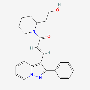 2-Piperidineethanol, 1-[1-oxo-3-(2-phenylpyrazolo[1,5-a]pyridin-3-yl)-2-propenyl]-, (E)-